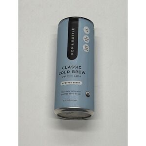 Pop & Bottle Classic Cold Brew Oat Milk Latte Coffee Berry 8 Fl Oz Can